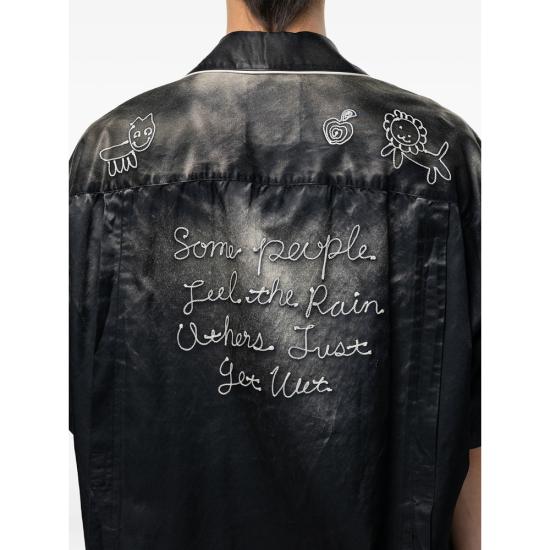 26SS 메종 미하라 야스히로 반팔 셔츠 J16SH183 BLACK BLACK GREY - MAISON MIHARA YASUHIRO