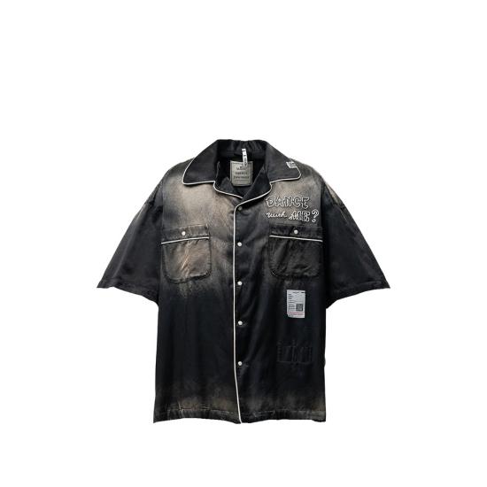 26SS 메종 미하라 야스히로 반팔 셔츠 J16SH183 BLACK BLACK GREY