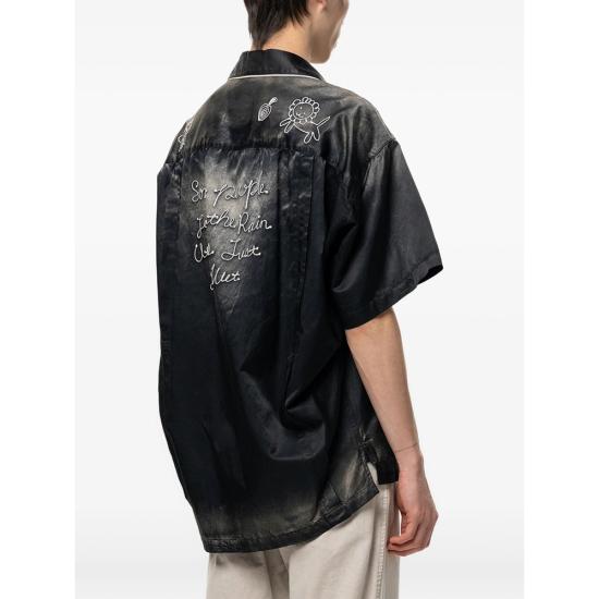 26SS 메종 미하라 야스히로 반팔 셔츠 J16SH183 BLACK BLACK GREY - MAISON MIHARA YASUHIRO