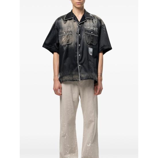 26SS 메종 미하라 야스히로 반팔 셔츠 J16SH183 BLACK BLACK GREY - MAISON MIHARA YASUHIRO