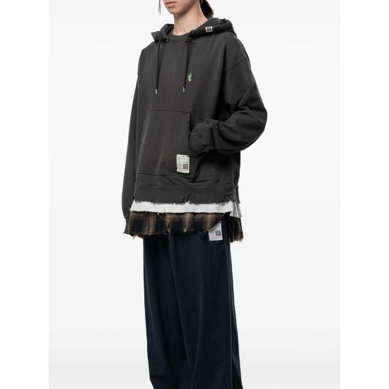 26SS 메종 미하라 야스히로 후드 티셔츠 J16HD751 BLACK GREY - MAISON MIHARA YASUHIRO