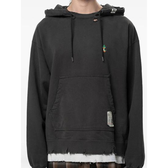 26SS 메종 미하라 야스히로 후드 티셔츠 J16HD751 BLACK GREY - MAISON MIHARA YASUHIRO