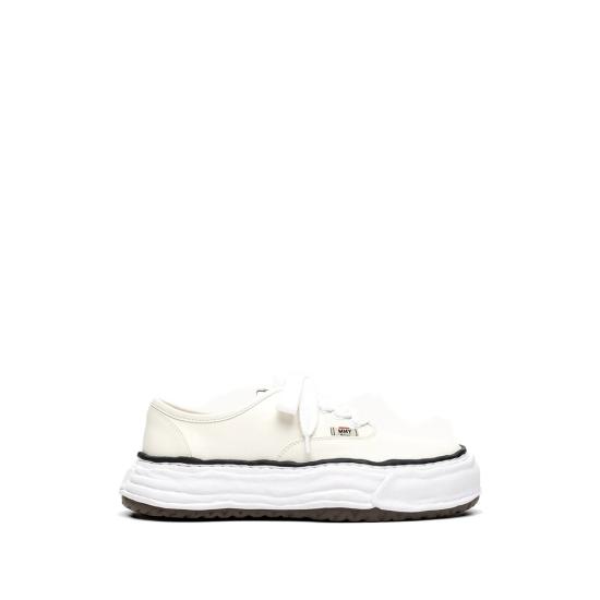 26SS 메종 미하라 야스히로 베이커 26 OG 솔 레더 로우탑 스니커즈 A16FW702 WHITE