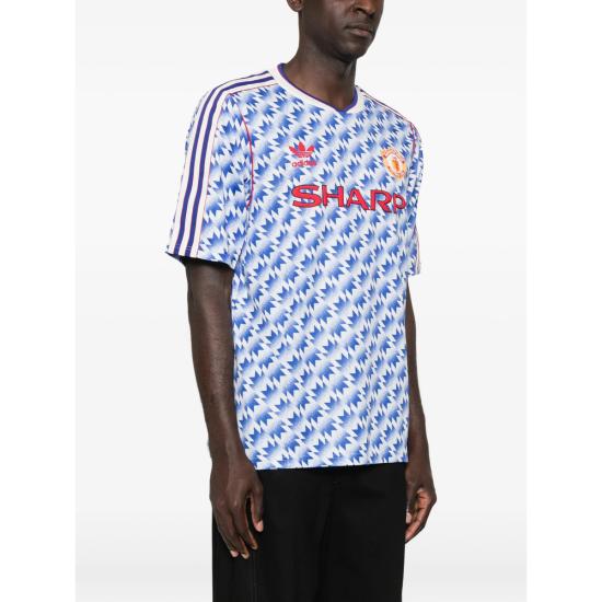 26SS 아디다스 반팔 티셔츠 JM5495 WHITE BLUE - ADIDAS