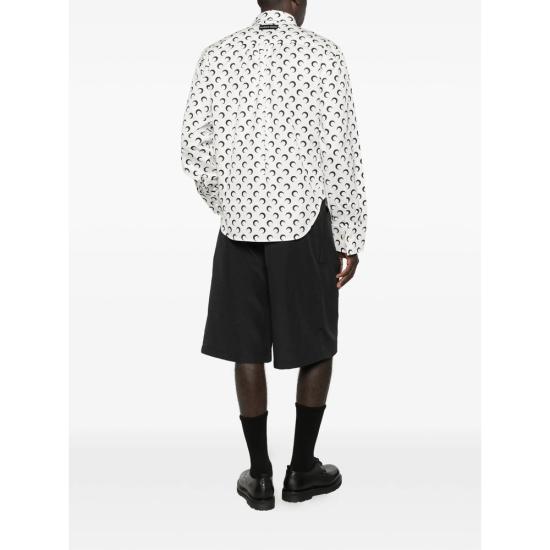 26SS 마린세르 셔츠 MSI069A RWOV0058 WH11 WHITE BLACK - MARINE SERRE