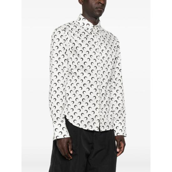 26SS 마린세르 셔츠 MSI069A RWOV0058 WH11 WHITE BLACK - MARINE SERRE