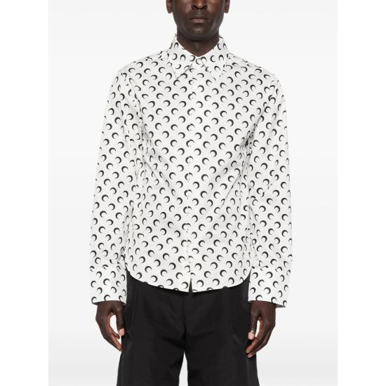 26SS 마린세르 셔츠 MSI069A RWOV0058 WH11 WHITE BLACK - MARINE SERRE