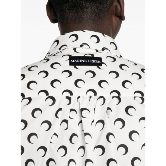 26SS 마린세르 셔츠 MSI069A RWOV0058 WH11 WHITE BLACK - MARINE SERRE