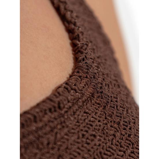 26SS 훈자 지 원피스 수영복 S SANDY CR METCRINKLE MCOCO BROWN - HUNZA G