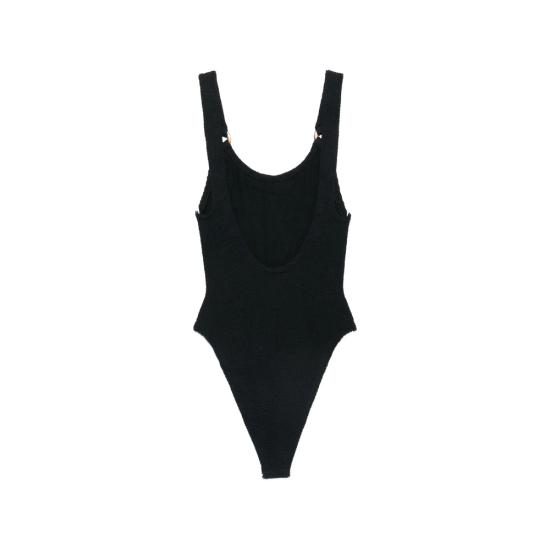 26SS 훈자 지 원피스 수영복 S DOMINO CR CRINKLE BLACK - HUNZA G