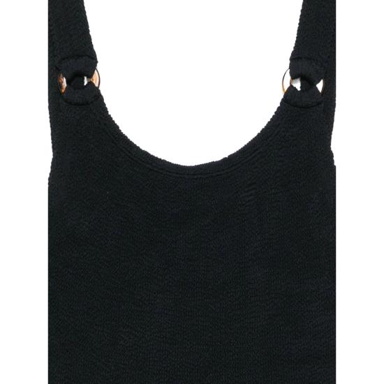 26SS 훈자 지 원피스 수영복 S DOMINO CR CRINKLE BLACK - HUNZA G