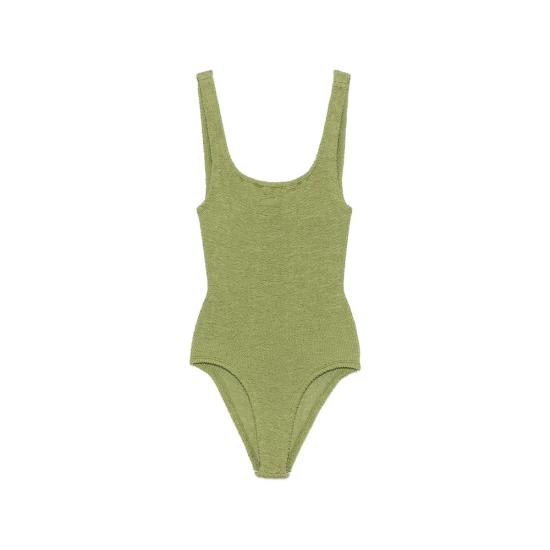 26SS 훈자 지 원피스 수영복 S CO SQUARE CR METCRINKLE MEMOS GREEN