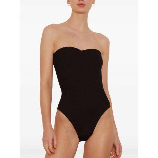 26SS 훈자 지 원피스 수영복 S BROOKE CR CRINKLE BLACK - HUNZA G