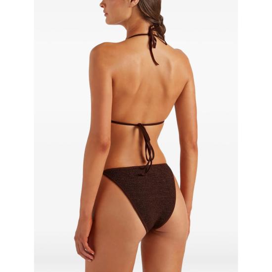 26SS 훈자 지 비키니 수영복 B GINA BDD METCRINKLE MCHOC BROWN - HUNZA G