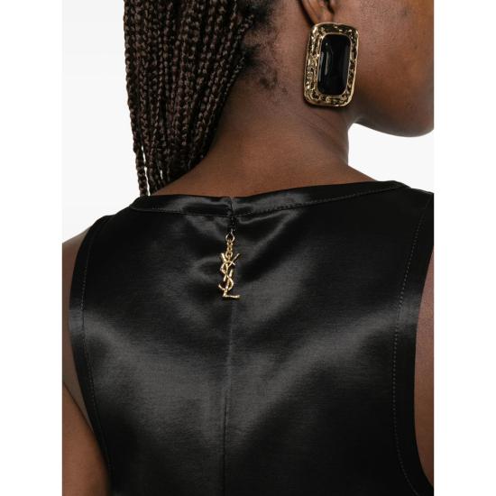 26SS 생로랑 민소매 티셔츠 863984 Y1K44 1000 BLACK - SAINT LAURENT