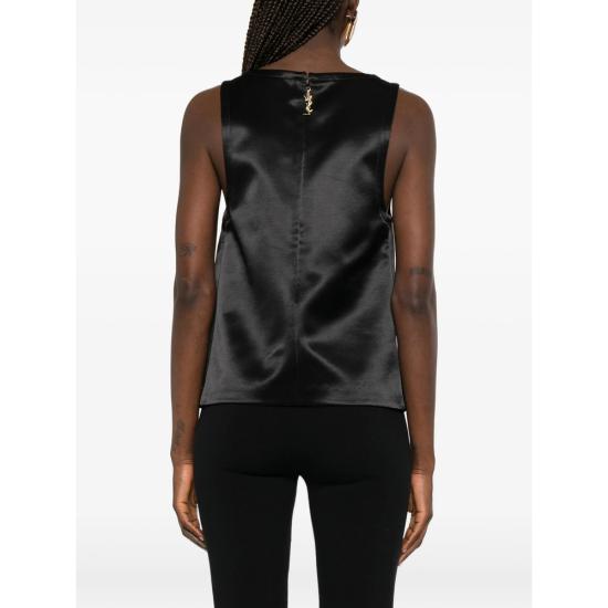 26SS 생로랑 민소매 티셔츠 863984 Y1K44 1000 BLACK - SAINT LAURENT