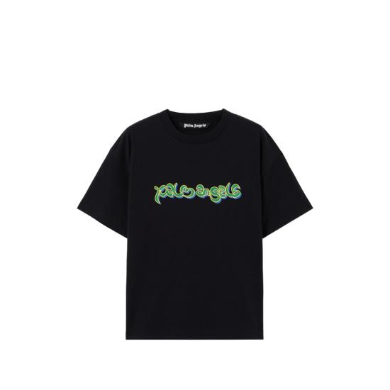 26SS 팜앤젤스 반팔 티셔츠 PMAA109S26 JER009 1055 BLACK