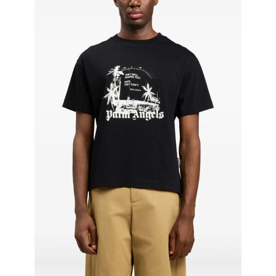 26SS 팜앤젤스 반팔 티셔츠 PMAA109S26 JER006 1003 BLACK - PALM ANGELS