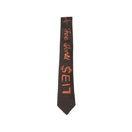 26SS 비비안웨스트우드 넥타이 81050001 W01FM D411 BROWN