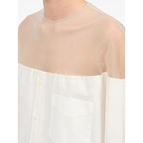 26SS MM6 메종마르지엘라 셔츠 M35256 S62NH0053 101 WHITE NEUTRALS - MM6 MAISON MARGIELA