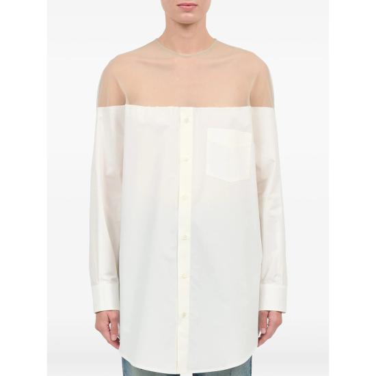 26SS MM6 메종마르지엘라 셔츠 M35256 S62NH0053 101 WHITE NEUTRALS - MM6 MAISON MARGIELA