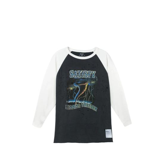 26SS 새티스파이 긴팔 티셔츠 11096 11A20 OFFWH GREY NEUTRALS