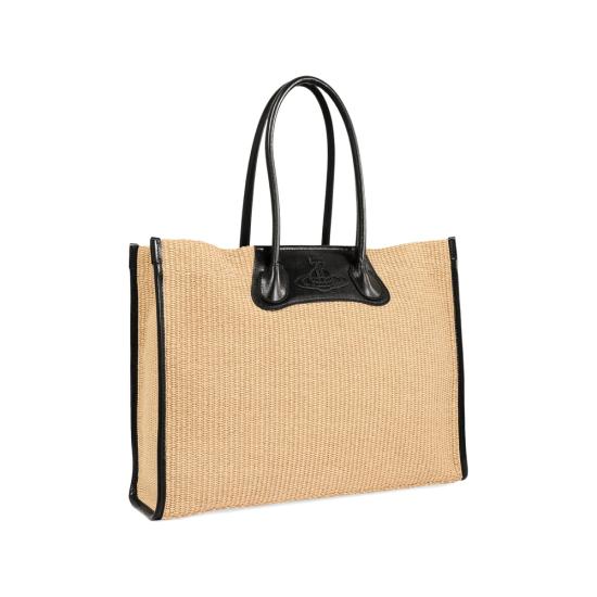 26SS 비비안웨스트우드 엠보싱 오르브 로고 토트백 4D01000LU W01D0 B402 NEUTRALS - VIVIENNE WESTWOOD
