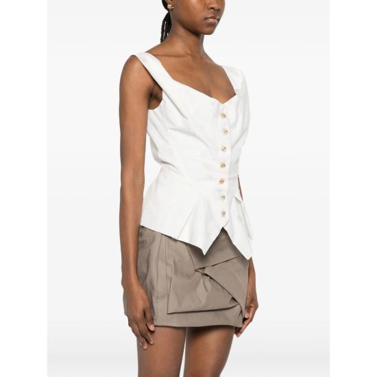 26SS 비비안웨스트우드 민소매 티셔츠 15050012 W01EN A207 WHITE - VIVIENNE WESTWOOD