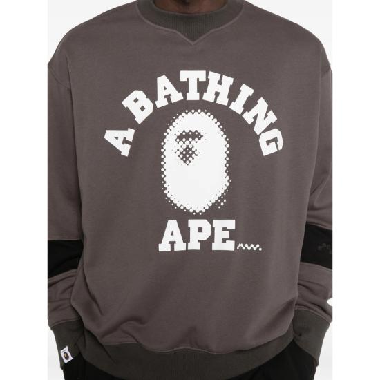 26SS 베이프 후드 티셔츠 001SWM331901C BLACK GREY BLACK - BAPE