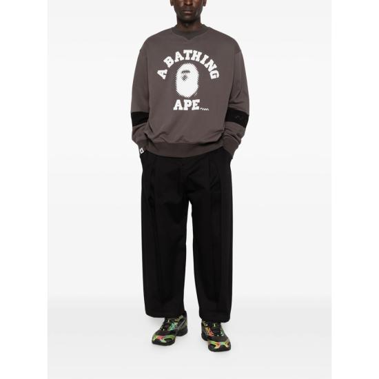 26SS 베이프 후드 티셔츠 001SWM331901C BLACK GREY BLACK - BAPE
