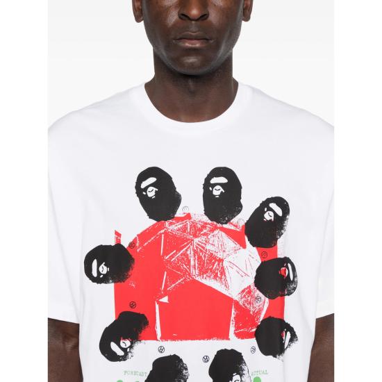 26SS 베이프 트레이닝 티셔츠 001CSM331906C WHITE - BAPE