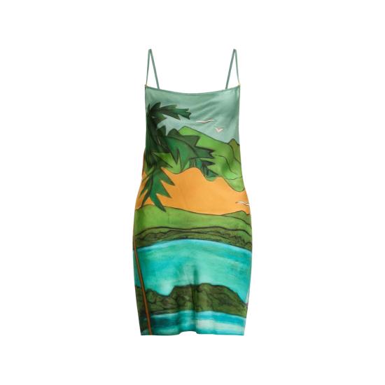 26SS 돈데 에스테반 숏 원피스 SS26 DRS 501 MULTI GREEN BLUE