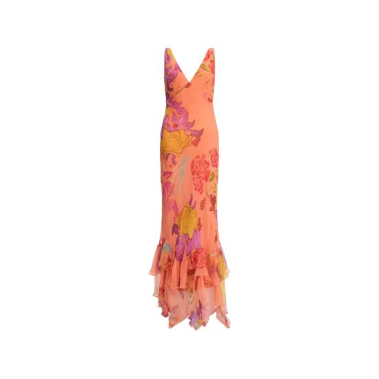 26SS 돈데 에스테반 롱 원피스 SS26 DRS 313 CORMU ORANGE