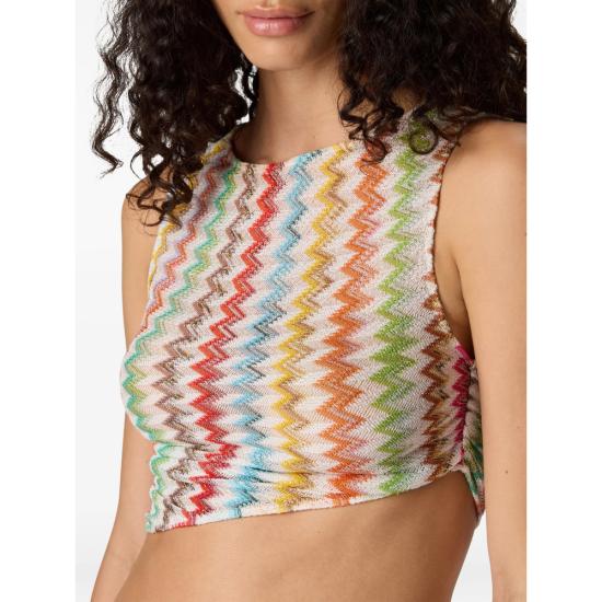 26SS 미소니 민소매 티셔츠 MS26SK03 BR014J SM9X3 WHITE - MISSONI