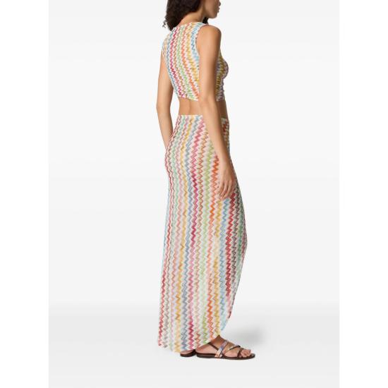 26SS 미소니 민소매 티셔츠 MS26SK03 BR014J SM9X3 WHITE - MISSONI