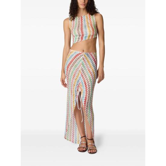 26SS 미소니 민소매 티셔츠 MS26SK03 BR014J SM9X3 WHITE - MISSONI