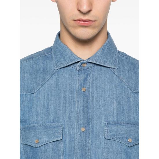 26SS 마짜렐리 데님 셔츠 CANVAS TEXANA BL2 BLUE - MAZZARELLI