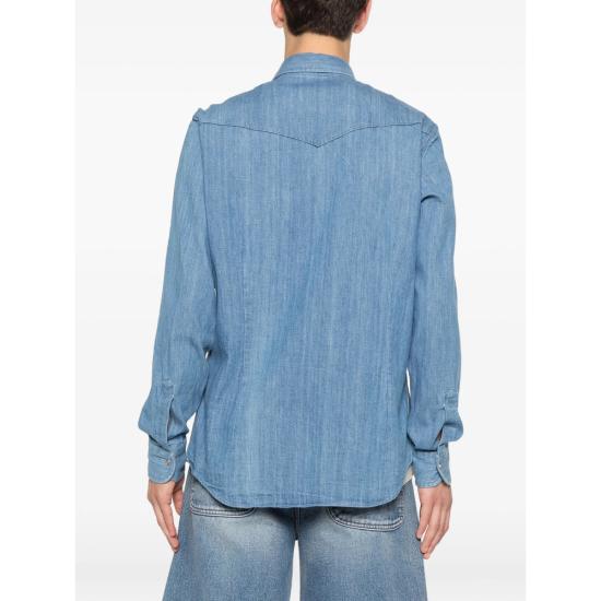 26SS 마짜렐리 데님 셔츠 CANVAS TEXANA BL2 BLUE - MAZZARELLI