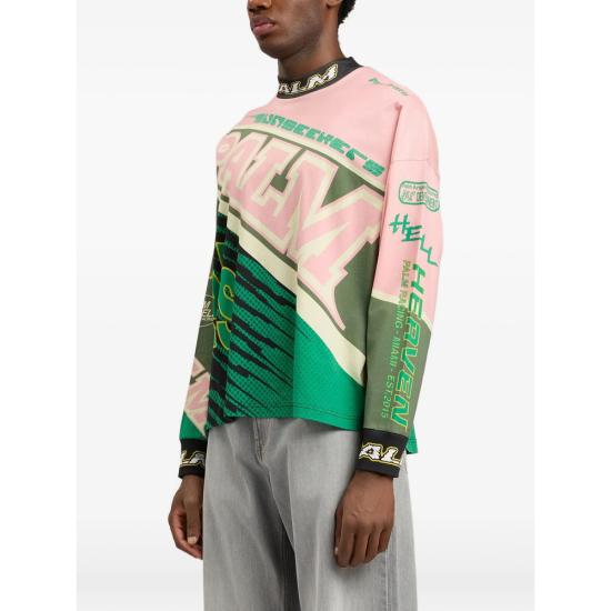 26SS 팜앤젤스 탑 PMAB05IS26 JER001 3055 PINK GREEN - PALM ANGELS