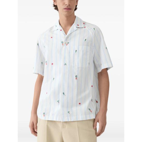 26SS 자크뮈스 반팔 셔츠 SHM00573 AW00748 1MF WHITE BLUE - JACQUEMUS