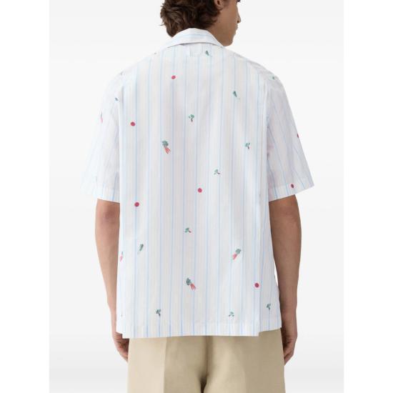 26SS 자크뮈스 반팔 셔츠 SHM00573 AW00748 1MF WHITE BLUE - JACQUEMUS