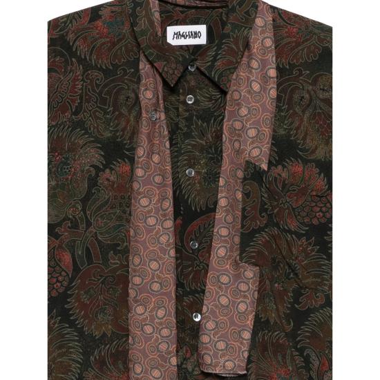 26SS 마리아노 긴팔 셔츠 SR02290 V28024025 6076 GREEN RED - MAGLIANO