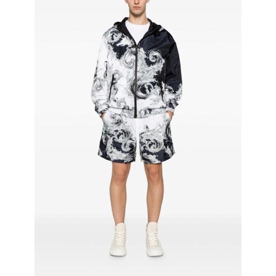 26SS 베르사체 숏팬츠 80GADD16 CQ23D V22 WHITE BLACK - VERSACE