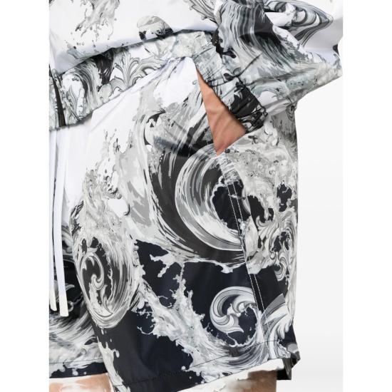 26SS 베르사체 숏팬츠 80GADD16 CQ23D V22 WHITE BLACK - VERSACE