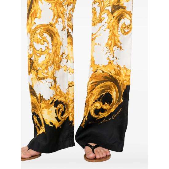 26SS 베르사체 팔라초 팬츠 80HAA1P2 NS833 GL1 WHITE YELLOW - VERSACE