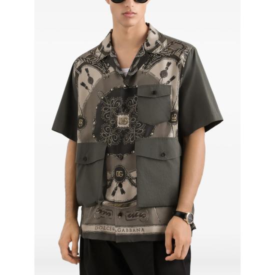 26SS 돌체앤가바나 반팔 셔츠 G5OH4T HI12E HJ5XB GREY - DOLCE & GABBANA