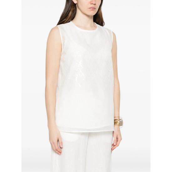 26SS 빠니깔레 블라우스 D381415CA 0200 WHITE - Panicale