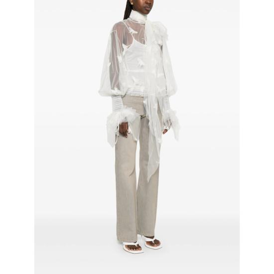 26SS 블루마린 블라우스 4C247A F0108 WHITE - BLUMARINE