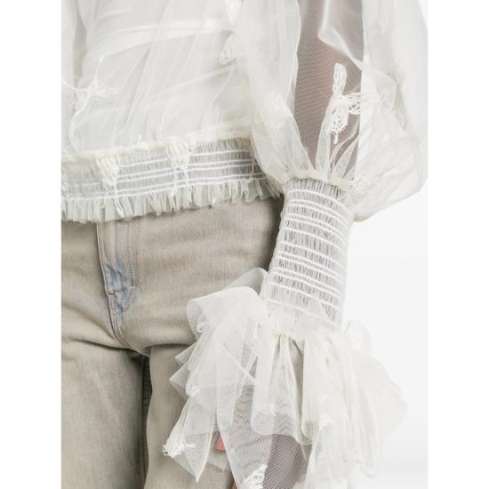 26SS 블루마린 블라우스 4C247A F0108 WHITE - BLUMARINE