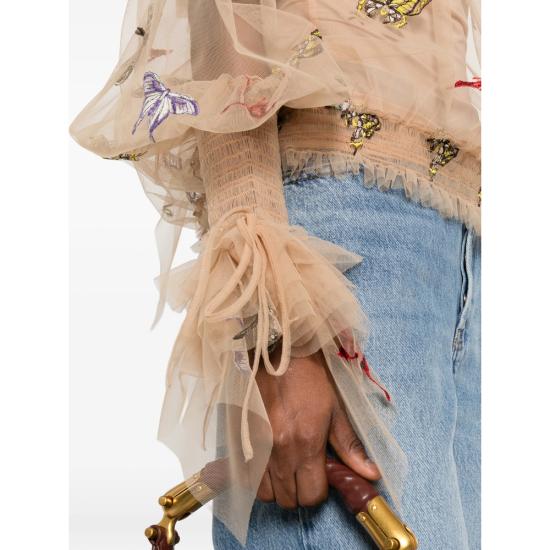 26SS 블루마린 블라우스 4C247A F8209 NEUTRALS BLUE - BLUMARINE